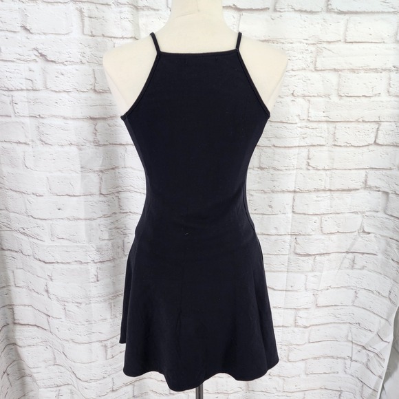 Brandy Melville Dress One Size Small Skater Black Preppy Square Neck Mini Clean - Picture 4 of 9